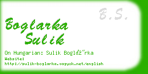 boglarka sulik business card